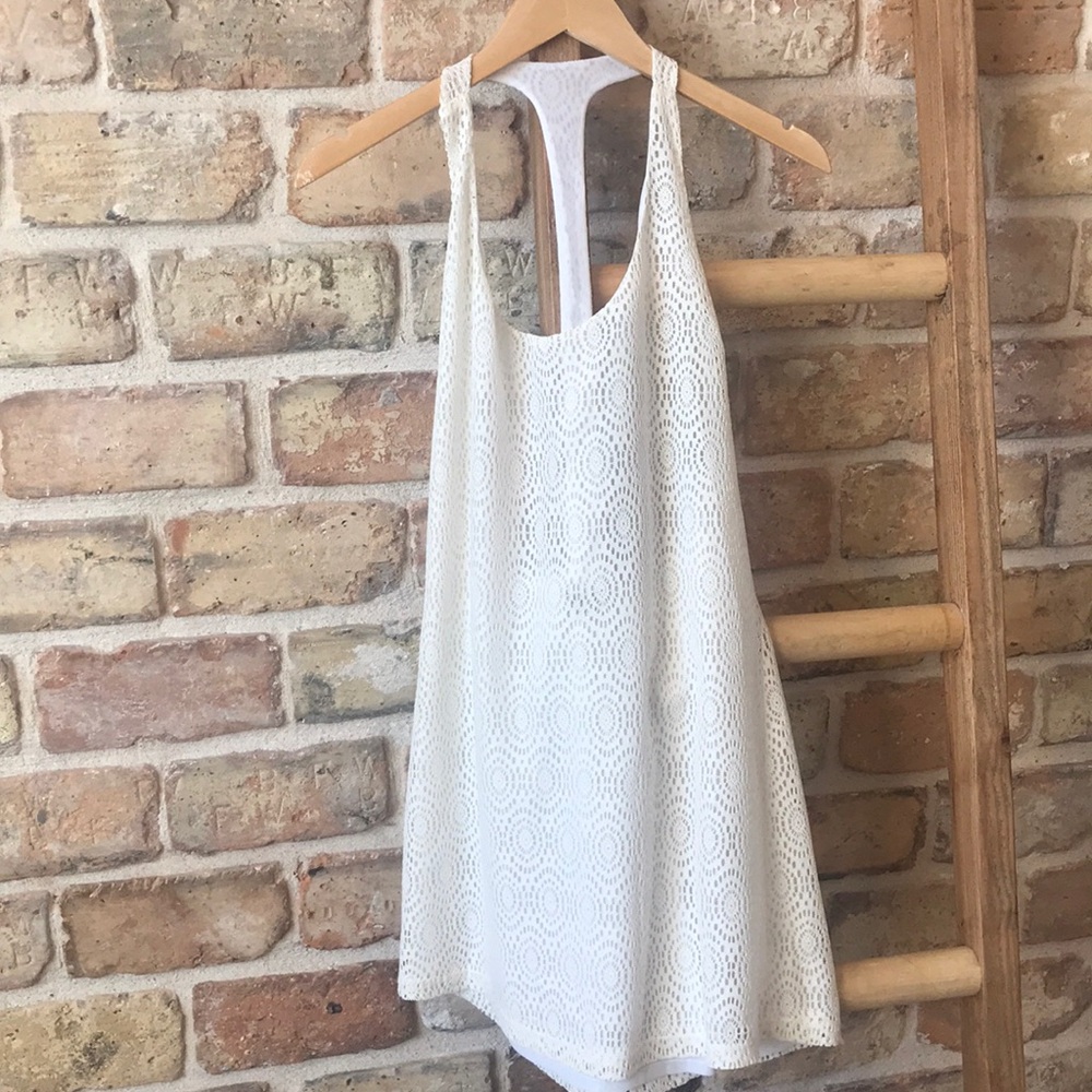 Show Me Your Mumu- Off white T-back dress